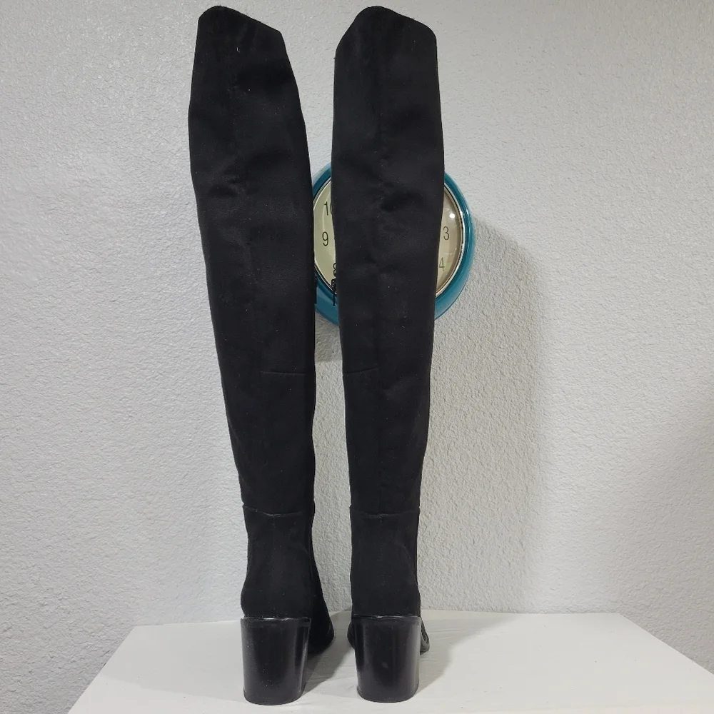 Seychelles Paradise City Leather Over the Knee Boots Black 7
